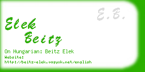 elek beitz business card